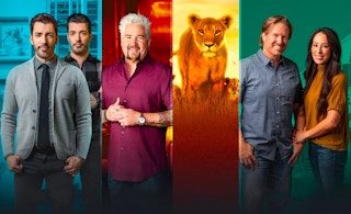 A banner of different shows available of Discovery Plus