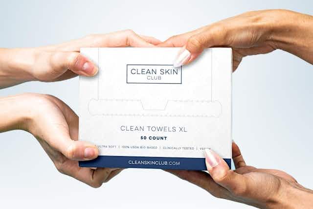 Clean Skin Club 50-Count Clean Towels, as Low as $10.76 on Amazon card image
