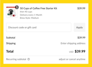 Tayst Starter Kit Bundle Cart Image