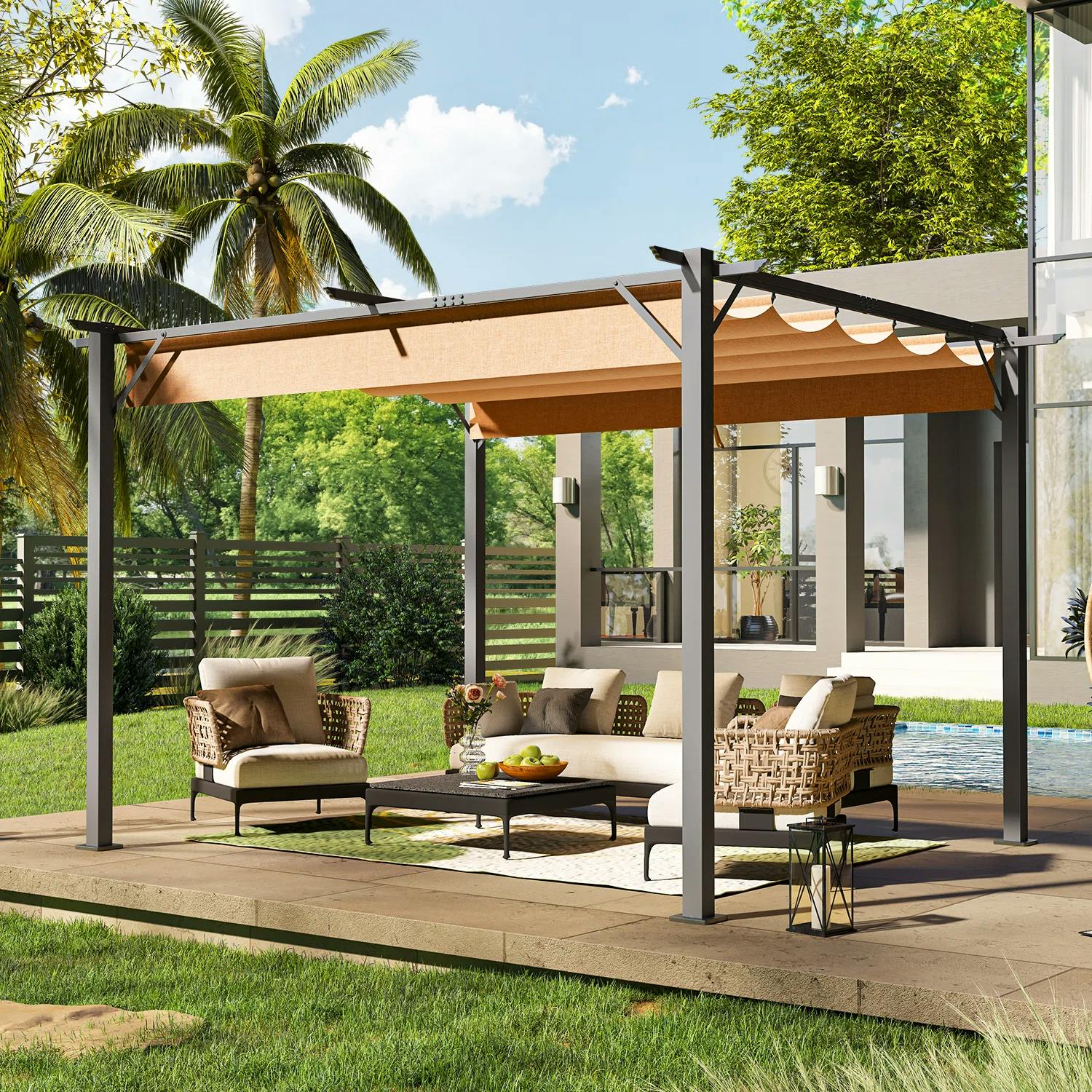 JolyDale Outdoor Metal Pergola