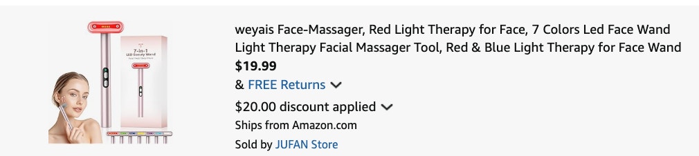 therapy wand Amazon receipt