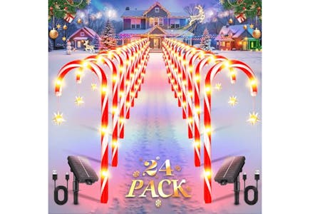 Solar Candy Cane Lights