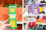 ticonderoga, stitch backpack, and sharpie side by side at target