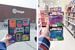 hands holding needoh items at target