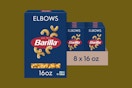 a box set of barilla elbows pasta
