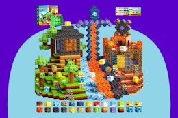 Dusfan 300PCS Magnetic Blocks on a blue background.