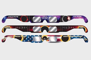 American Paper Optics Solar Eclipse Glasses: Stock photo featuring three different styles