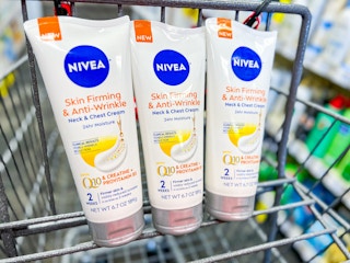 three Nivea lotions in cart