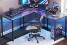 l shaped desk in office