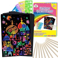 Rainbow Scratch Paper Art