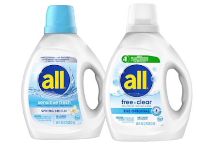 2 All Free Clear Laundry Detergents