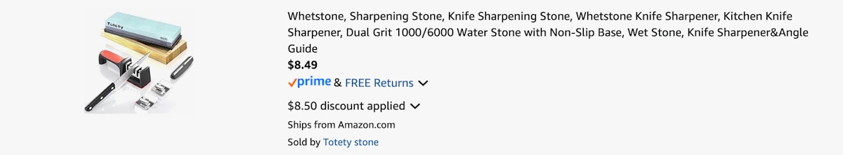 Amazon Knife Sharpener and Sharpening Stone Set 2025