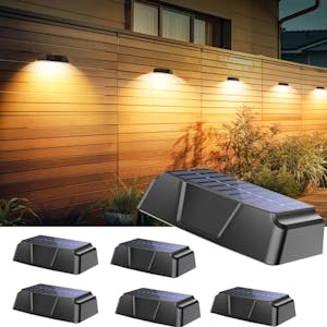 Brightown Solar Fence Lights 6-Pack
