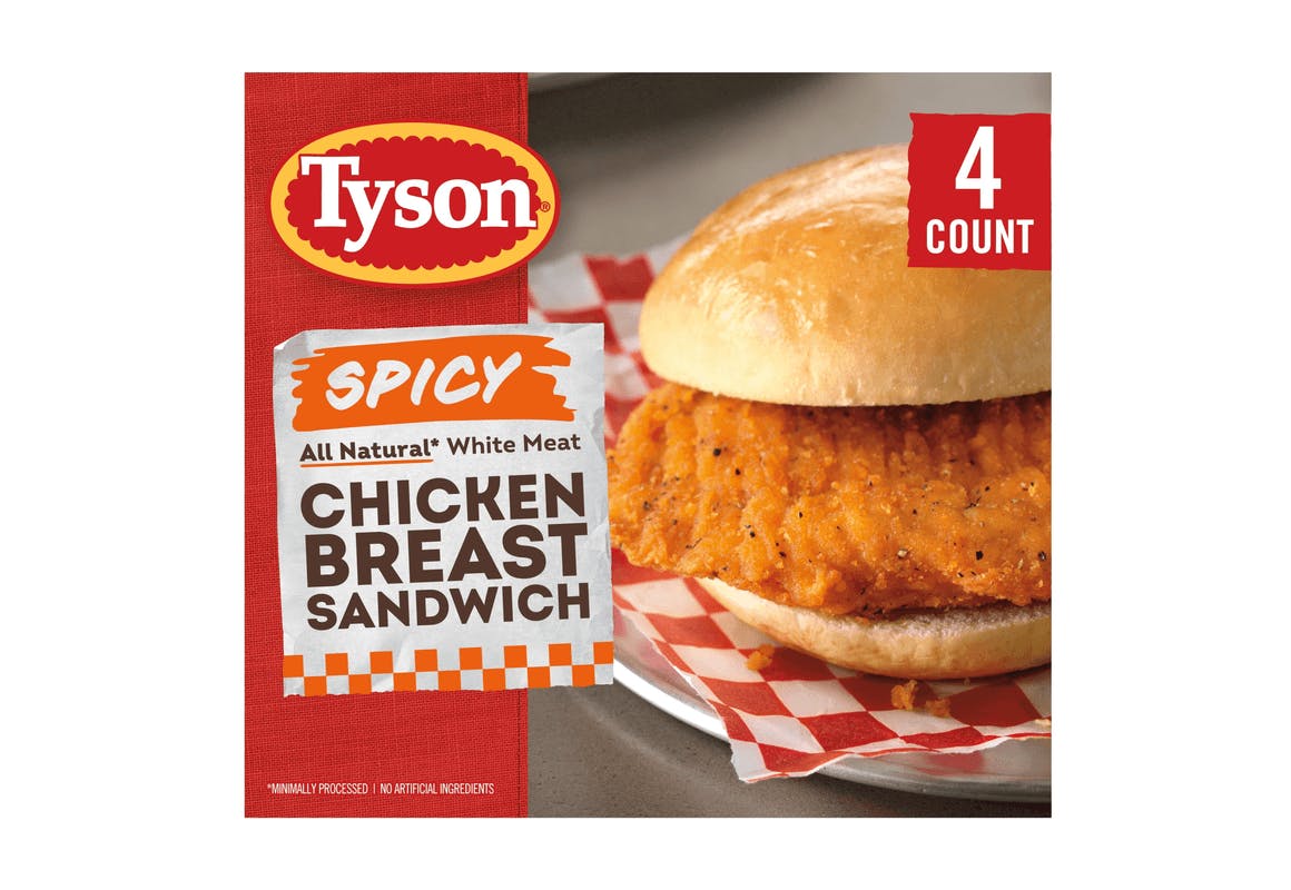 2 Tyson Chicken Breast Sandwiches