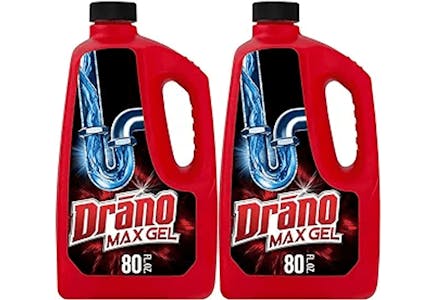 4 Drano Drain Cleaner 2-Packs