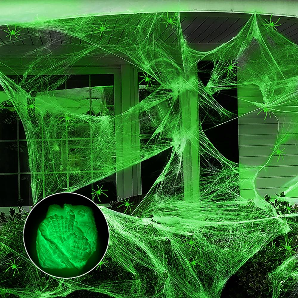 Glow-in-the-Dark Spider Webs