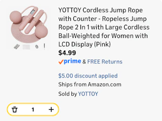 Jump rope Amazon receipt