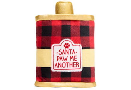 Merry Makings Holiday Flask Plush Dog Toy