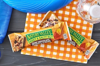 Nature Valley Bars on picnic table