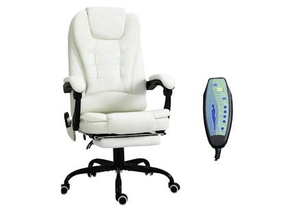 Vinsetto Massage Office Chair with Footrest