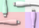 colorful iPhone chargers