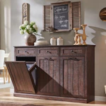 Triple Tilt Out Trash Can Cabinet