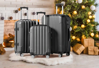 gray luggage set