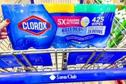 Clorox Disinfecting Wipes 5-Pack, Only $14.98 at Sam's Club ($0.04 per Wipe) card image