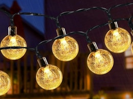 Solar Outdoor String Lights, Now $14.49 on Amazon card image