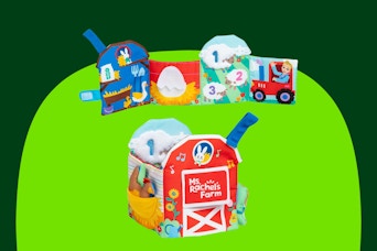 Ms. Rachel Official Sensory Learning Farm, Foldable Soft Baby Book with Plush Cow, Infant Educational Toys for Babies Ages 3 to 18 Months