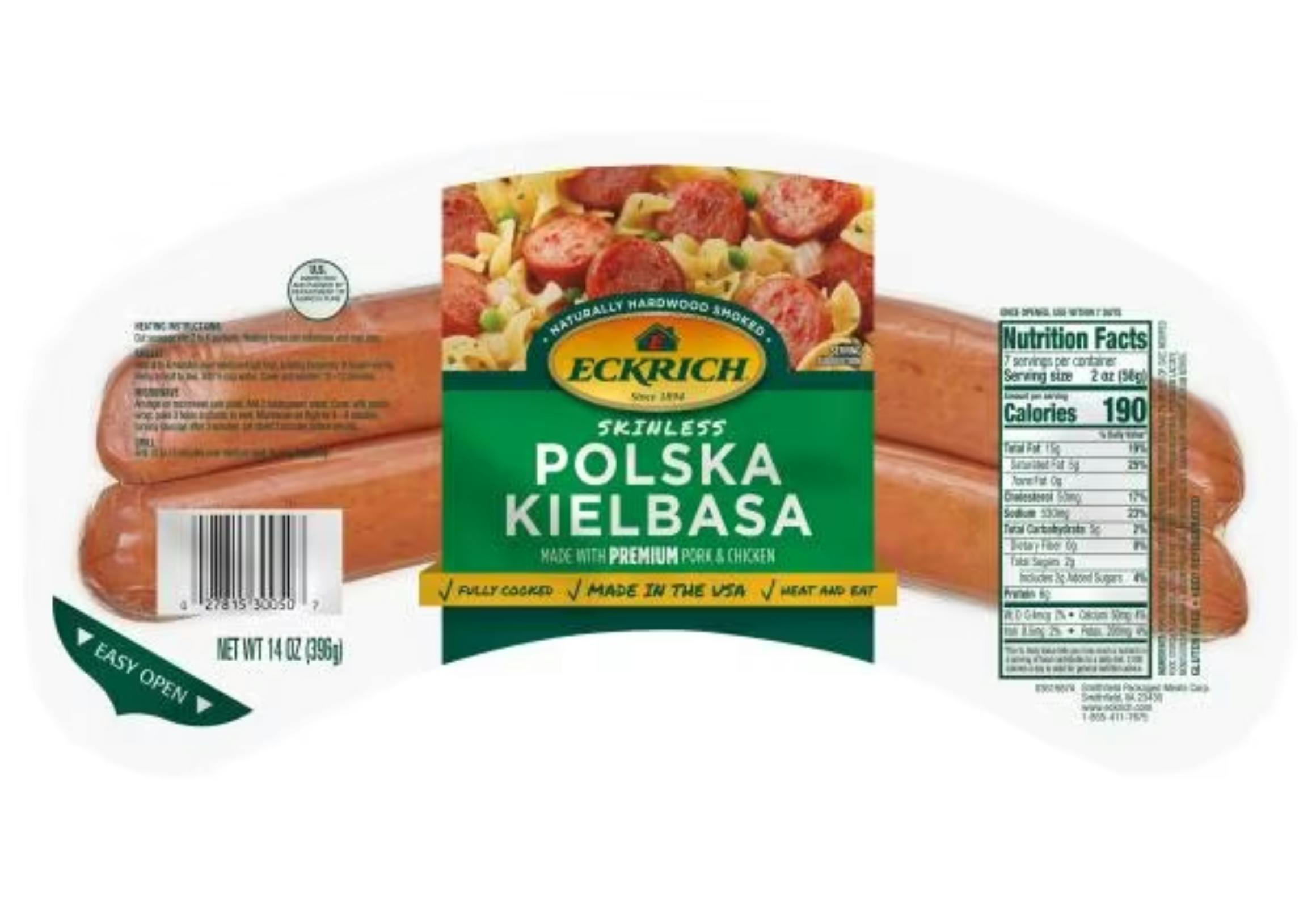 2 Eckrich Polska Kielbasas