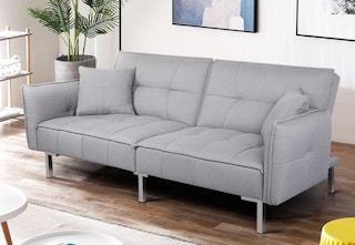 gray futon