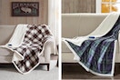 2 woolrich heated throws side by side