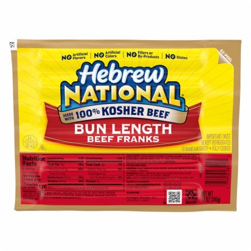 2 Hebrew National Beef Franks Packs