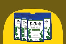 Dr Teal's Pure Epsom Salt Soak: Get 4 Bags for $14.99 on Amazon card image