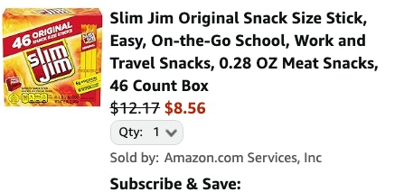 Slim Jim Snack Size 