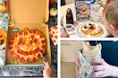three images of halloween food deals 