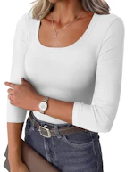 Women's 3/4 Sleeve Scoop Neck Top