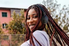 a person wearing headphones 