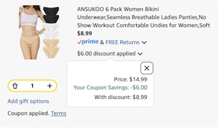 underwear Amazon receipt