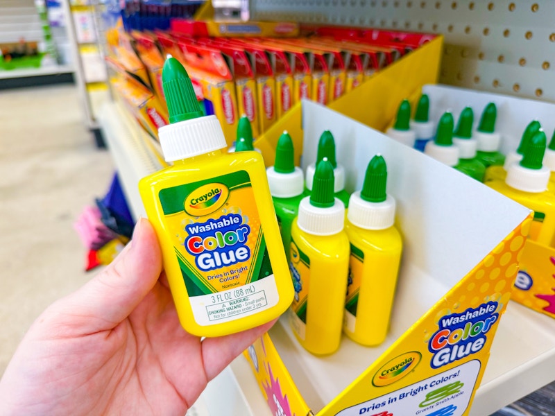 dollar tree crayola color glue