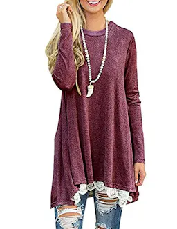 Women's Crew Neck Swing Dress