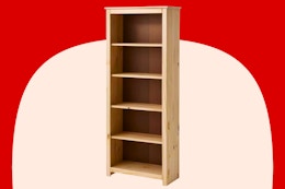 Memorial Day Steal: Unfinished Wood Bookcase, Now $95 at The Home Depot card image