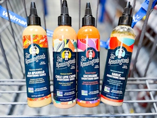 4 Sir Kensington's Everything Sauces in Walmart shopping cart