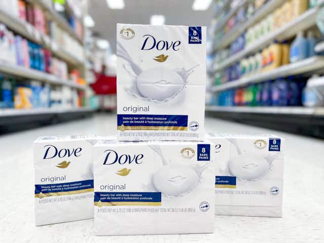 Dove Beauty Cleansing Bars 14-Pack, as Low as $9 on Amazon card image