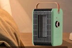 space heater on side table