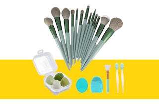 makeup brushes and cleaning tools