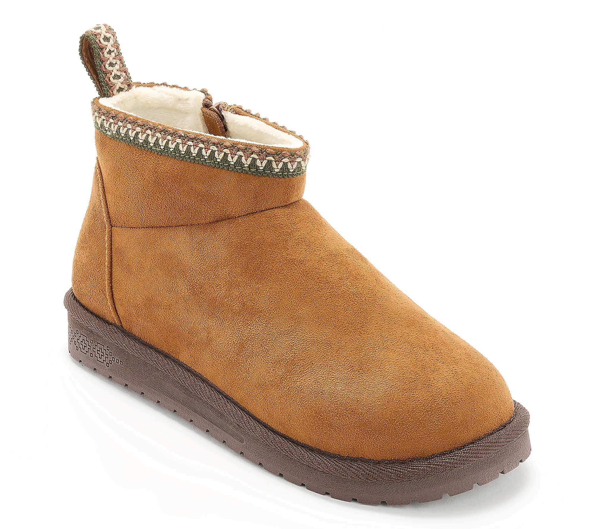 Muk Luks Side Zip Booties