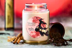 Yankee Candle with a witch (Hallween-themed)