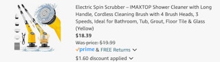 Electric spin scrubber Amazon receipt